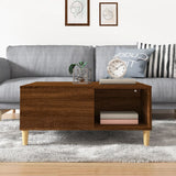 Tavolino Salotto Rovere Marrone 80x80x36,5 cm Legno truciolato