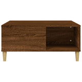 Tavolino Salotto Rovere Marrone 80x80x36,5 cm Legno truciolato