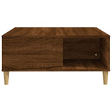 Tavolino Salotto Rovere Marrone 80x80x36,5 cm Legno truciolato