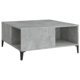 Tavolino Salotto Grigio Cemento 80x80x36,5 cm Legno truciolato