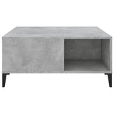 Tavolino Salotto Grigio Cemento 80x80x36,5 cm Legno truciolato