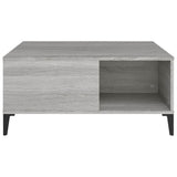 Tavolino Salotto Grigio Sonoma 80x80x36,5 cm Legno truciolato