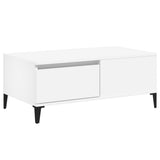 Tavolino da Salotto Bianco 90x50x36,5 cm in Legno truciolato