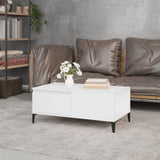 Tavolino da Salotto Bianco 90x50x36,5 cm in Legno truciolato