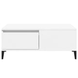 Tavolino da Salotto Bianco 90x50x36,5 cm in Legno truciolato