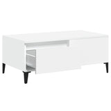Tavolino da Salotto Bianco 90x50x36,5 cm in Legno truciolato