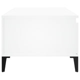 Tavolino da Salotto Bianco 90x50x36,5 cm in Legno truciolato