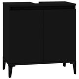 Mobile Lavabo Nero 58x33x60 cm in Legno truciolato
