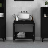 Mobile Lavabo Nero 58x33x60 cm in Legno truciolato