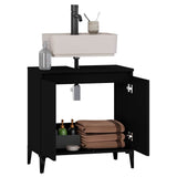 Mobile Lavabo Nero 58x33x60 cm in Legno truciolato
