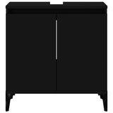 Mobile Lavabo Nero 58x33x60 cm in Legno truciolato