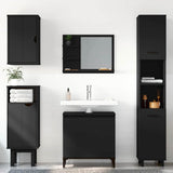 Mobile Lavabo Nero 58x33x60 cm in Legno truciolato