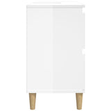 Mobile Lavabo Bianco Lucido 80x33x60 cm in Legno truciolato
