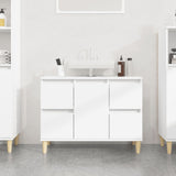 Mobile Lavabo Bianco Lucido 80x33x60 cm in Legno truciolato