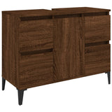 Mobile Lavabo Rovere Marrone 80x33x60 cm in Legno truciolato