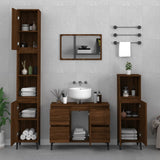 Mobile Lavabo Rovere Marrone 80x33x60 cm in Legno truciolato