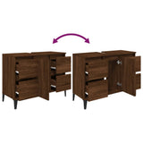 Mobile Lavabo Rovere Marrone 80x33x60 cm in Legno truciolato