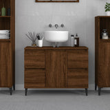 Mobile Lavabo Rovere Marrone 80x33x60 cm in Legno truciolato