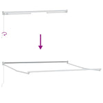 Tenda da Sole Bianco 3 x 2,5 m Metallo