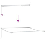 Tenda da Sole Bianco 3 x 2,5 m Metallo
