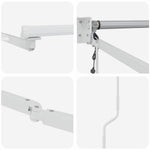 Tenda da Sole Bianco 3 x 2,5 m Metallo