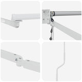 Tenda da Sole Bianco 3 x 2,5 m Metallo