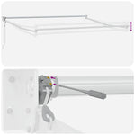 Tenda da Sole Bianco 3 x 2,5 m Metallo