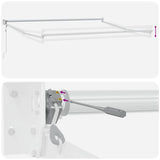 Tenda da Sole Bianco 3 x 2,5 m Metallo