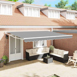 Tenda da Sole Bianco 4  3 m Metallo