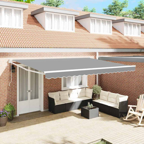 Tenda da Sole Bianco 5 x 3 m Metallo