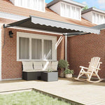 Tenda da Sole Antracite 3 x 2,5 m Metallo