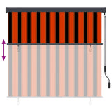 Tenda a Rullo Esterna Arancione e bianco 180 x 250 cm Tessuto