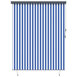 Tenda a rullo Blu e Bianco 200 x 250 cm Tessuto e Alluminio