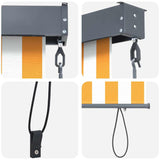 Tenda a Rullo Esterna Arancione e bianco 200 x 250 cm Tessuto