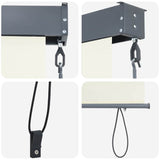 Tenda a Rullo Esterna Rigato Crema 200 x 250 cm Tessuto