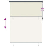 Tenda a Rullo Esterna Rigato Crema 200 x 250 cm Tessuto