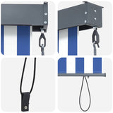 Tenda a Rullo Esterna Striped Blu e bianco 220 x 250 cm Tessuto