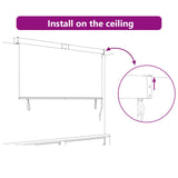 Tenda a rullo Blu e Bianco 200 x 250 cm Tessuto e Alluminio