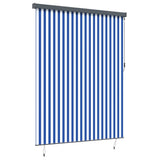 Tenda a Rullo Esterna Striped Blu e bianco 220 x 250 cm Tessuto