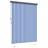 Tenda a Rullo Esterna Striped Blu e bianco 220 x 250 cm Tessuto