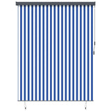 Tenda a Rullo Esterna Striped Blu e bianco 220 x 250 cm Tessuto