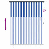 Tenda a Rullo Esterna Striped Blu e bianco 220 x 250 cm Tessuto