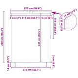 Tenda a rullo Giallo e Blu 200 x 250 cm Tessuto e Alluminio