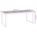Tavolo Giardino con Gambe a U 200x90x75cm Legno Massello Acacia