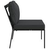 Sedie da Giardino con Cuscini Grigi 2pz 60x74x79 cm Acciaio