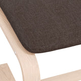 Poggiapiedi Marrone Scuro 51x41x40 cm in Tessuto