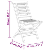 Set da Pranzo per Giardino 5 pz in Legno Massello di Teak