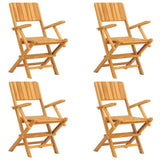 Set da Pranzo per Giardino 5 pz in Legno Massello di Teak