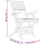 Set da Pranzo per Giardino 5 pz in Legno Massello di Teak