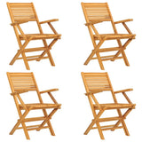 Set da Pranzo per Giardino 5 pz in Legno Massello di Teak